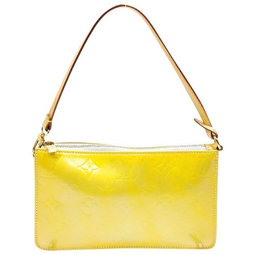 Pre-owned Louis Vuitton Patent Leather Handbag In Yellow