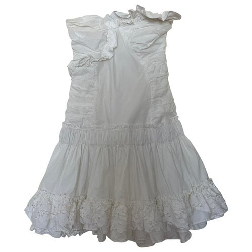 Pre-owned Flavio Castellani Mini Dress In White