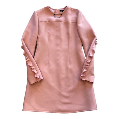 Pre-owned Louis Vuitton Wool Mini Dress In Pink