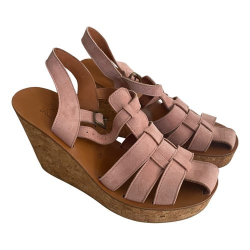Pre-owned Kjacques Sandal In Pink