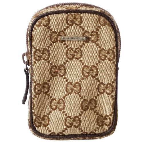 Pre-owned Gucci Clutch Bag In Beige