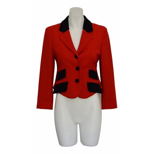 Pre-owned Moschino Wool Blazer In Red