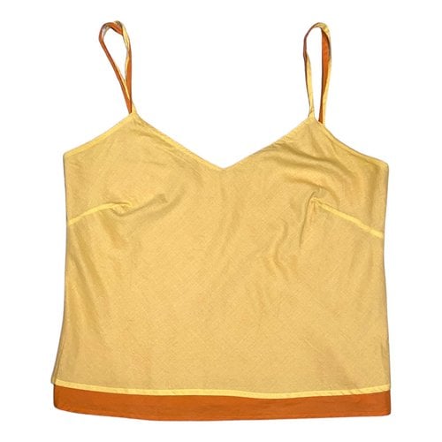 Pre-owned Trussardi Jersey Top In Yellow