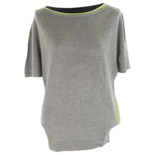 Pre-owned Maje Silk T-shirt In Grey
