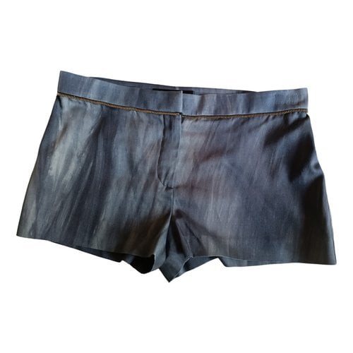 Pre-owned Versace Silk Shorts In Grey