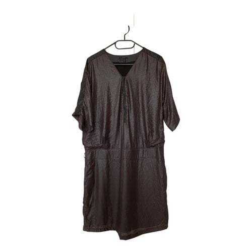 Pre-owned Ikks Mid-length Dress In Brown