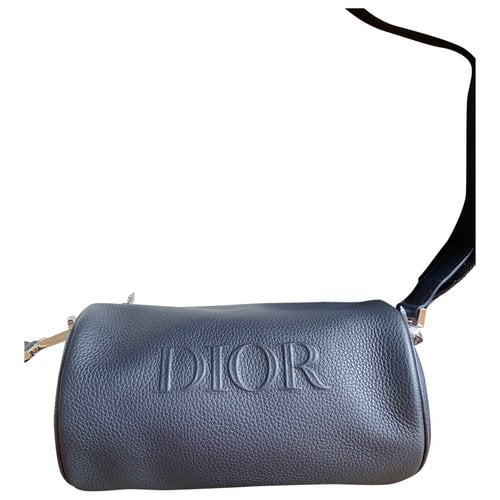 Pre-owned Dior Leather Weekend Bag In Blue