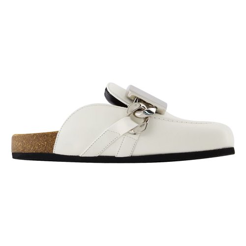 Pre-owned Jw Anderson Leather Sandals In White