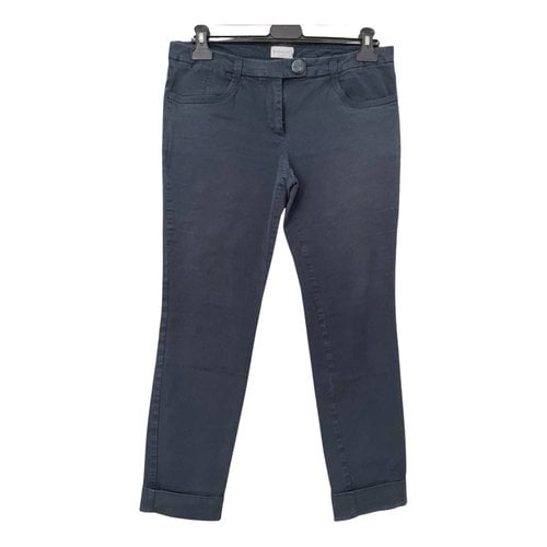 Pre-owned Moncler Straight Pants In Navy