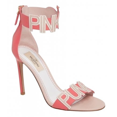 Pre-owned Valentino Garavani Leather Sandal In Pink