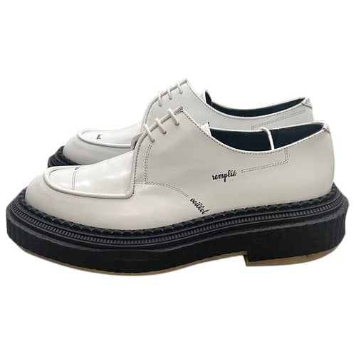 Pre-owned Adieu Leather Lace Ups In White