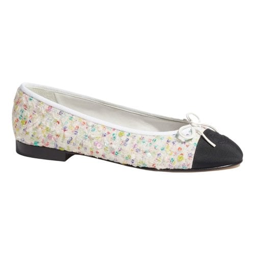 Pre-owned Chanel Glitter Ballet Flats In Multicolour