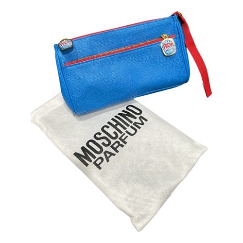 Pre-owned Moschino Vanity Case In Blue