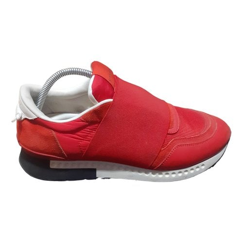 Pre-owned Givenchy Leather Low Trainers In Red