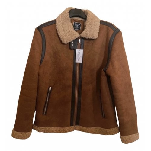 Pre-owned Brave Soul Faux Fur Jacket In Brown