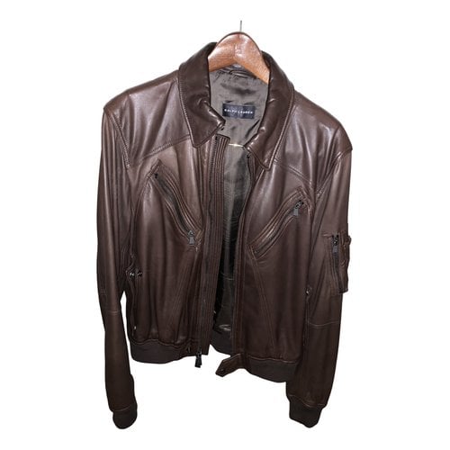 Pre-owned Ralph Lauren Leather Jacket In Brown