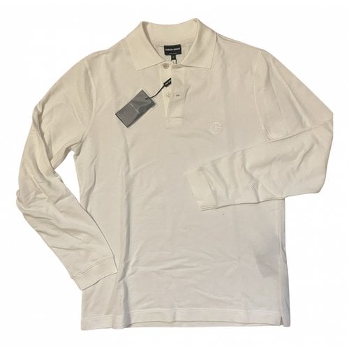 Pre-owned Giorgio Armani Polo Shirt In White