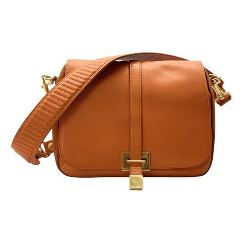 Pre-owned Celine Leather Crossbody Bag In Orange