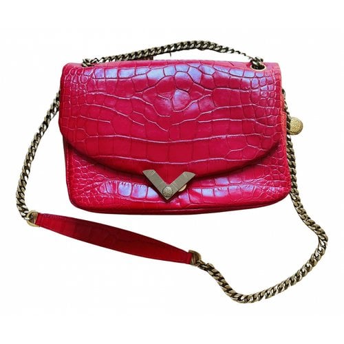 Pre-owned The Kooples Stella Patent Leather Crossbody Bag In Red