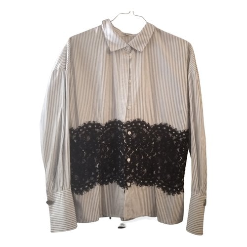 Pre-owned Claudie Pierlot Lace Shirt In Blue