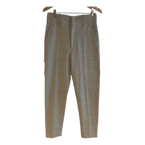 Pre-owned Isabel Marant Étoile Wool Carot Pants In Grey