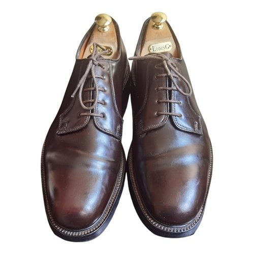 Pre-owned Brooks Brothers Leather Lace Ups In Brown