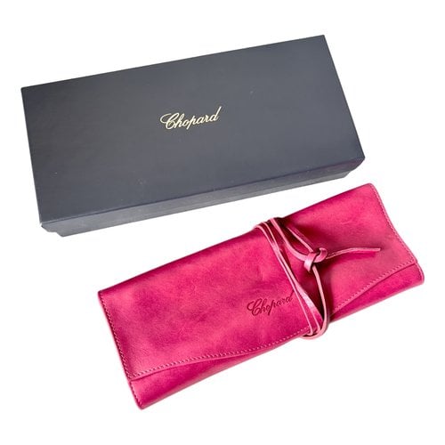 Pre-owned Chopard Leather Clutch Bag In Pink