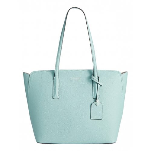 Pre-owned Kate Spade Leather Tote In Green