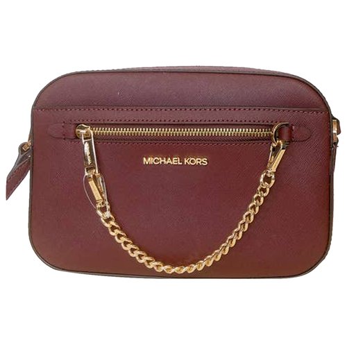 Pre-owned Michael Kors Leather Crossbody Bag In Purple