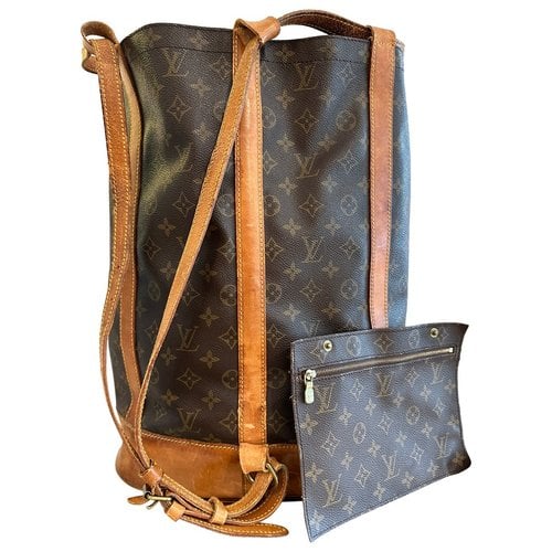 Pre-owned Louis Vuitton Randonnée Backpack In Brown