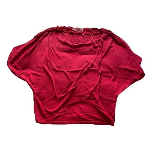 Pre-owned Giambattista Valli Silk Camisole In Red