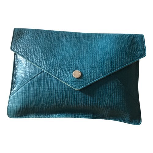 Pre-owned Dolce & Gabbana Leather Clutch Bag In Green
