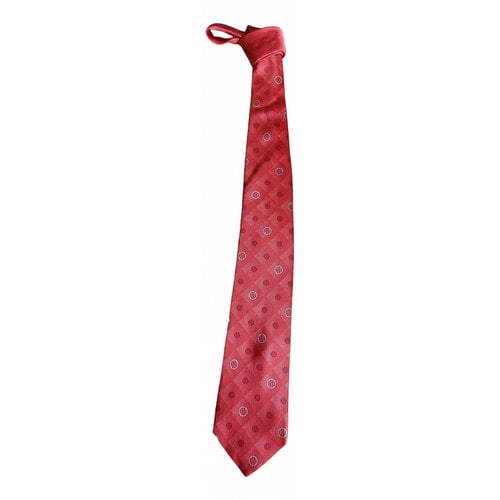Pre-owned Versace Silk Tie In Red