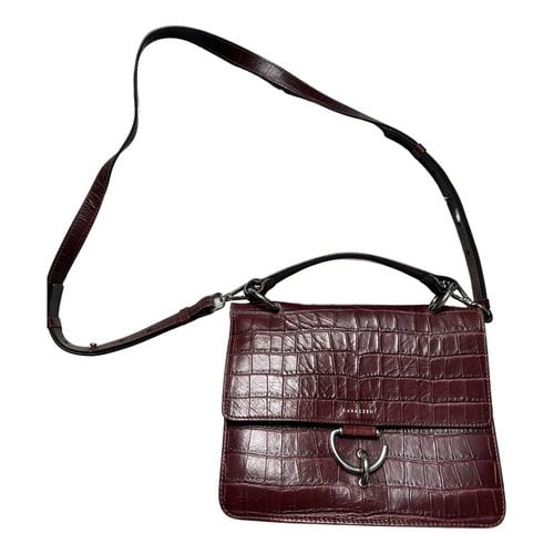 Pre-owned Gavazzeni Leather Handbag In Burgundy