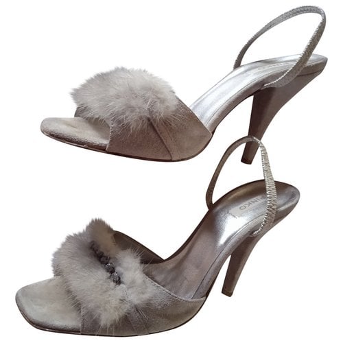 Pre-owned Pinko Sandals In Silver