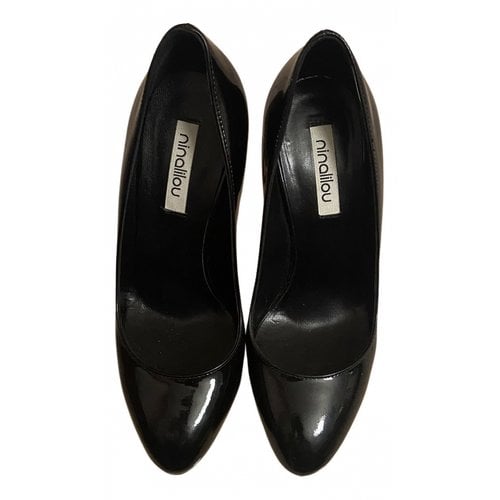 Pre-owned Ninalilou Patent Leather Heels In Black