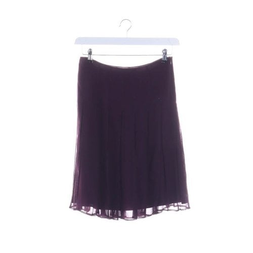 Pre-owned Burberry Silk Skirt In Purple