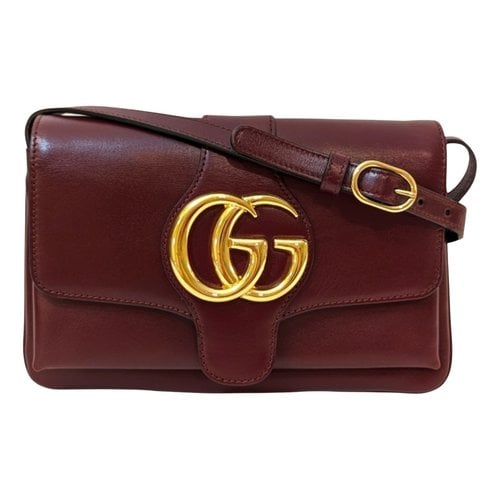 Pre-owned Gucci Arli Leather Crossbody Bag In Red