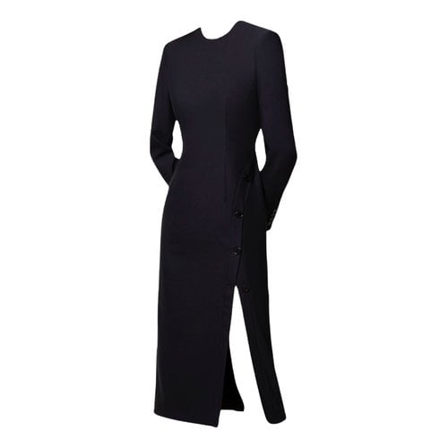 Pre-owned Another Tomorrow Antomorrow Wool Mid-length Dress In Black
