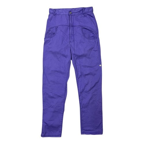 Pre-owned Issey Miyake Trousers In Purple
