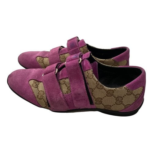 Pre-owned Gucci Trainers In Purple