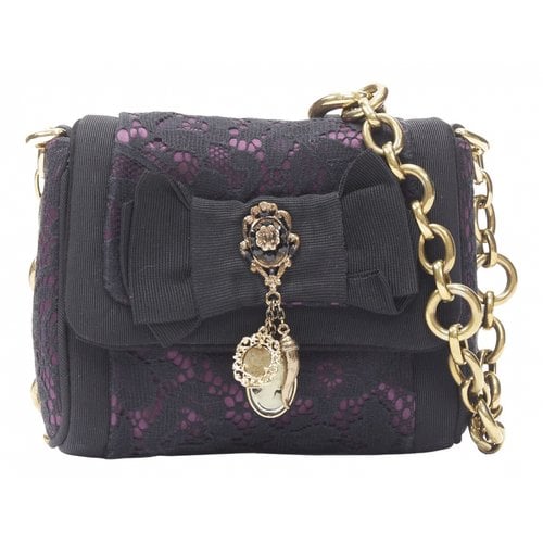 Pre-owned Dolce & Gabbana Silk Handbag In Black