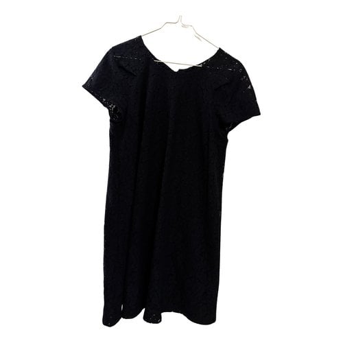 Pre-owned Claudie Pierlot Lace Mid-length Dress In Navy
