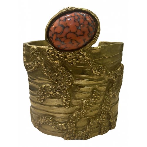 Pre-owned Saint Laurent Arty Bracelet In Gold