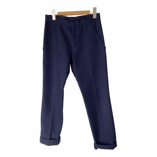 Pre-owned Jil Sander Straight Pants In Blue