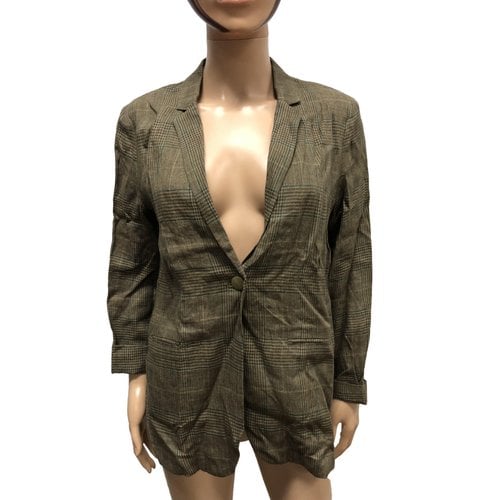 Pre-owned Bella Jones Linen Suit Jacket In Khaki