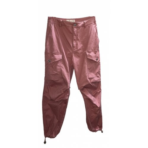 Pre-owned Michael Kors Straight Pants In Pink