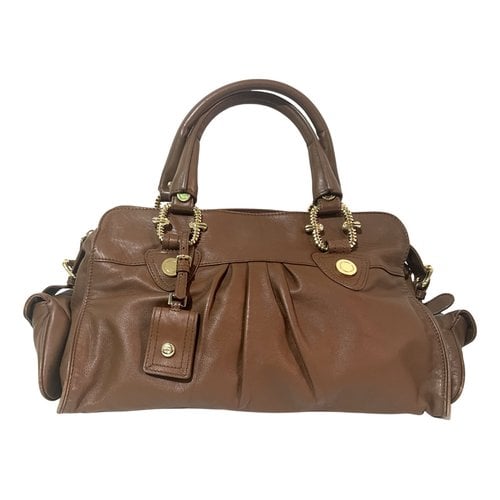 Pre-owned Just Cavalli Leather Handbag In Brown