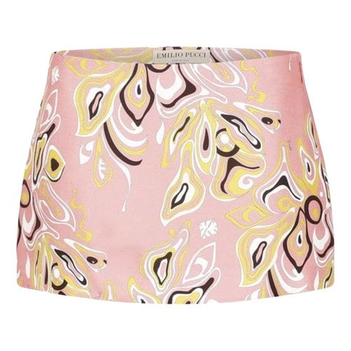 Pre-owned Emilio Pucci Mini Skirt In Pink