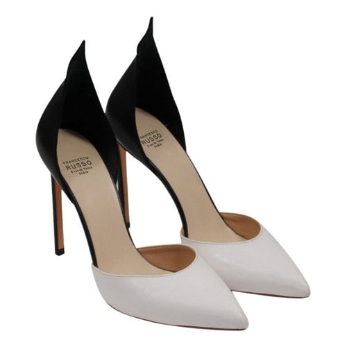 Pre-owned Francesco Russo Leather Heels In White